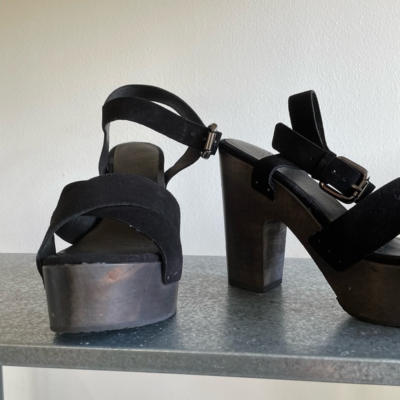 ALLSAINTS BNIB REES SUEDE PLATFORM WEDGES SIZE 40/9.5/9 - Picture 2 of 4